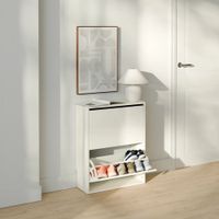 Zapatera con Corte para Zócalo Masiel 2 Puertas Blanco RR MUEBLES