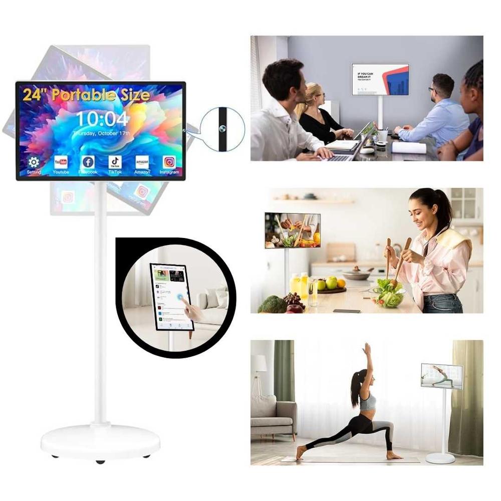 Pantalla Portatil 24pulg Smart Tv Soporte 8GB 128GB