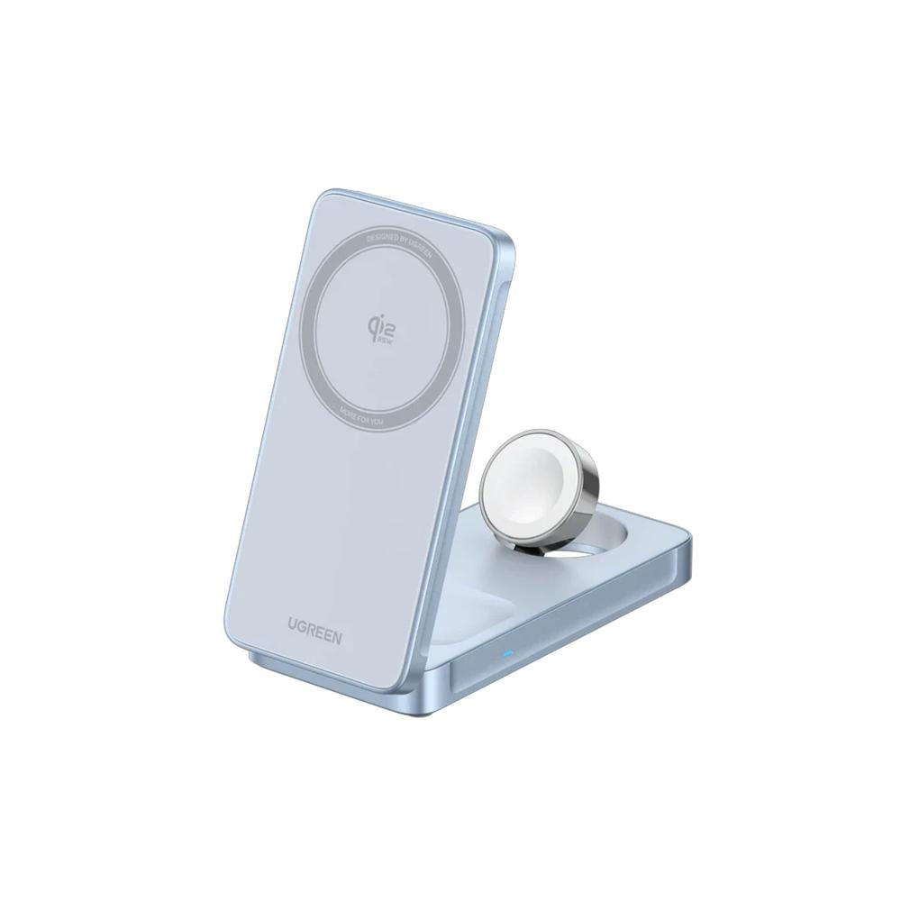 Cargador UGREEN 3 en 1 MagFlow 25W Qi2 Magsafe Inalámbrico Magnético Plegable W757 - 65901