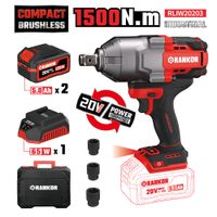 Llave de Impacto 19.05mm Rankor RLIW20203 20V 1500Nm 2 Bat x 5Ah Brushless