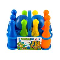 Pack De Bowling Tamaño Grande  Bolos 10 Palos y 2 Bolos