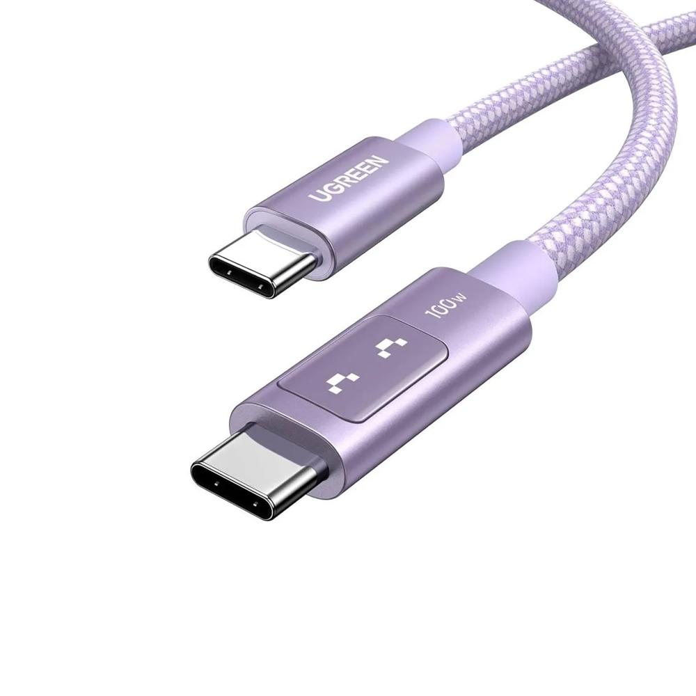 Cable Ugreen Uno Usb-C A Usb-C Pd Carga Rápida 1M Morado L509-65092