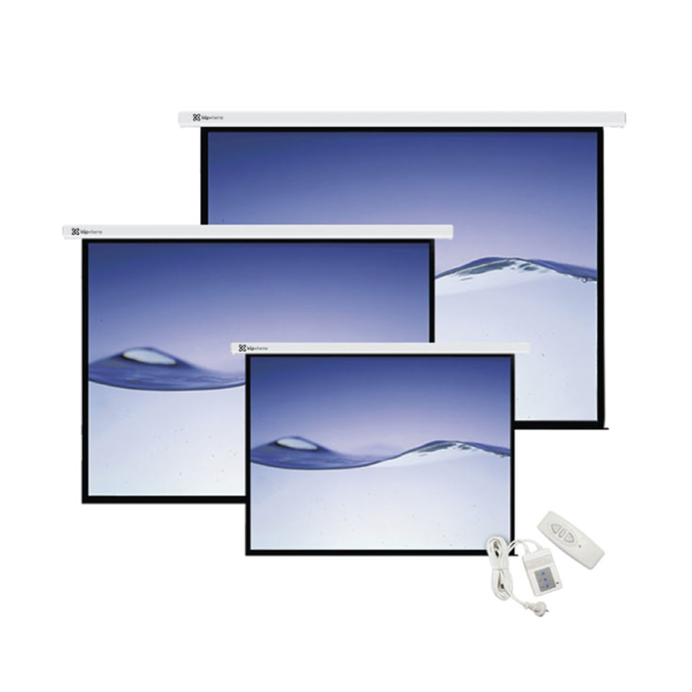 Pantalla de proyección Klip Xtreme KPS-502 motorizado instalable en techo o pared