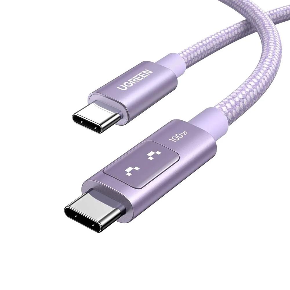 Cable Ugreen Uno Usb-C A Usb-C Pd Carga Rápida 2M Morado L509-65216