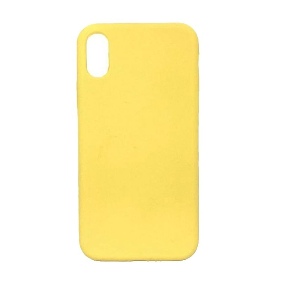 Case protector de silicona para Iphone XS Max Amarillo