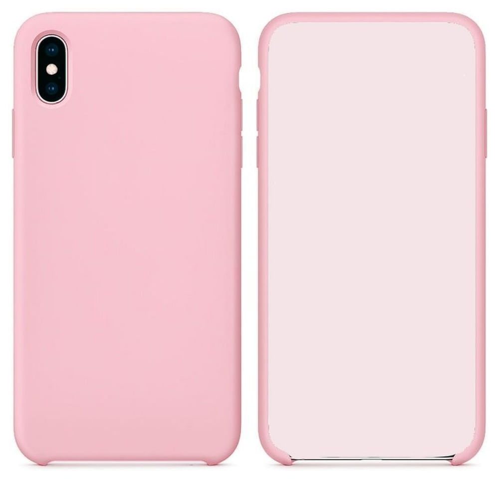 Case protector de silicona para Iphone XS Max Rosa