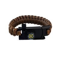Pulsera Tactica Paracord Camping y Supervivencia Con Navaja Verde