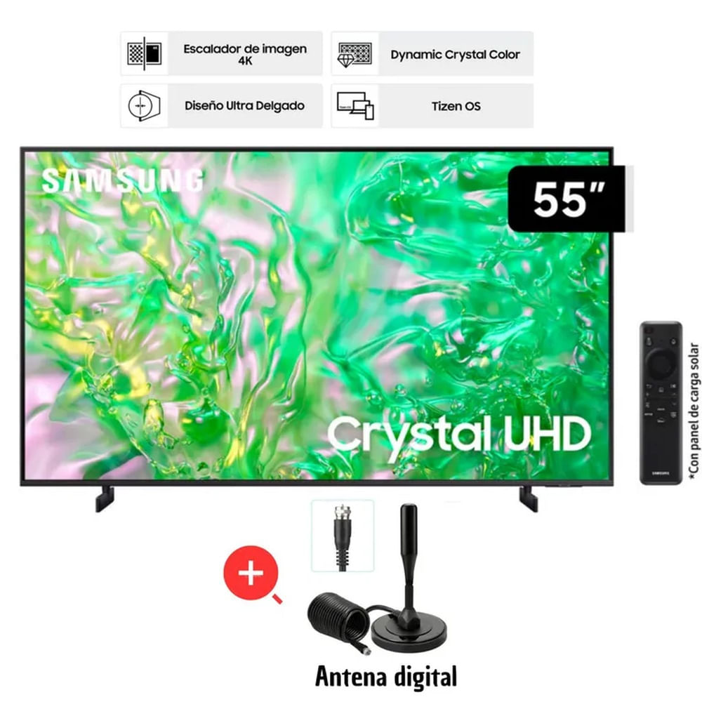 TELEVISOR SAMSUNG 55 UN55DU8000G CRYSTAL UHD 4K + ANTENA  DIGITAL