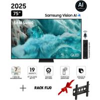 TELEVISOR SAMSUNG QLED 75 QN75Q7FAAGXPE VISIÓN AI SMART TV MAS  RACK FIJO