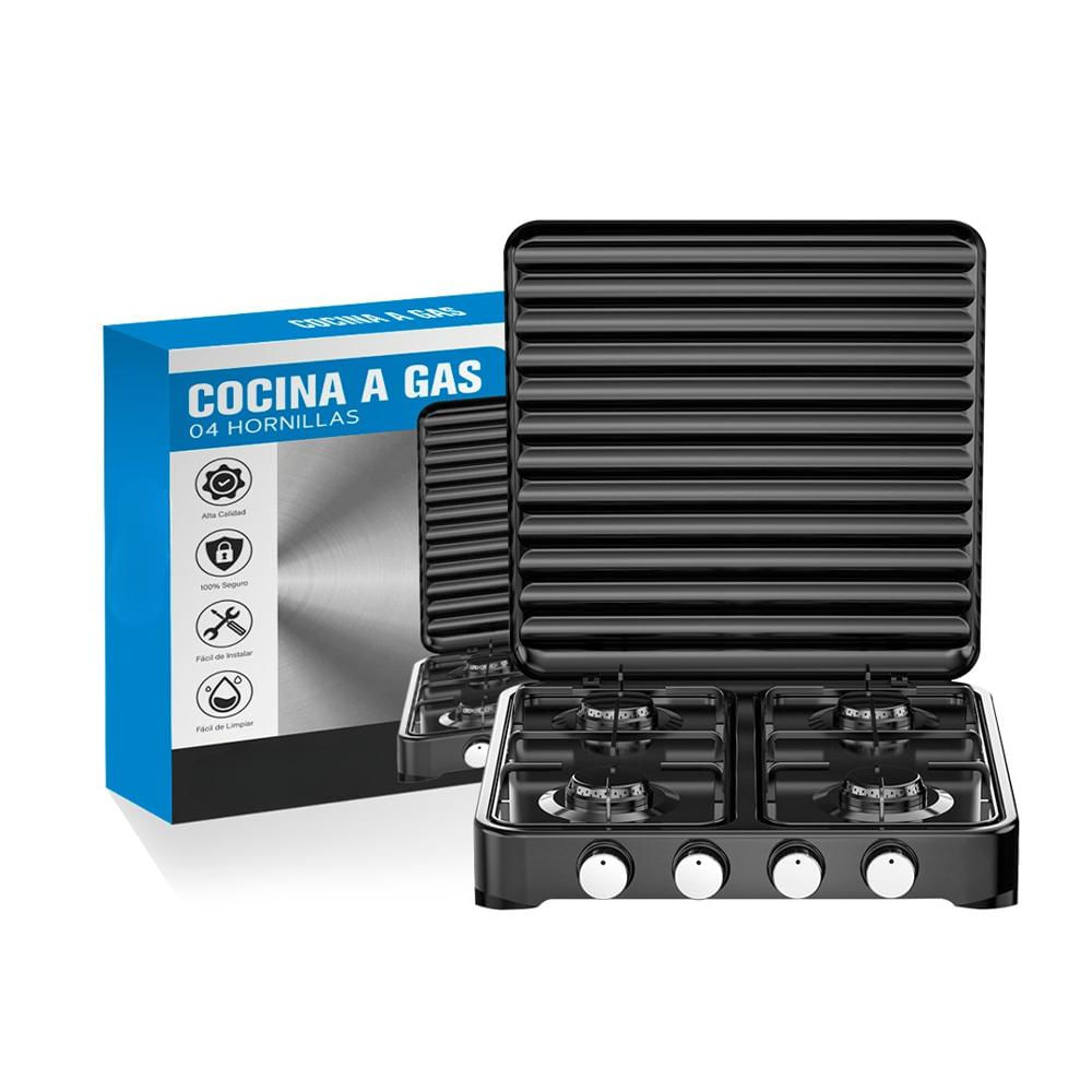 Cocina de Mesa a Gas de 4 Hornillas