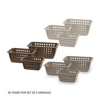 Set Canastilla Olenka x 3 unidades 1.4L + 3L + 5.2L Reyplast
