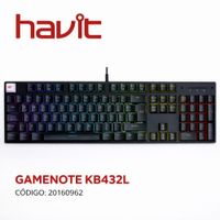 Teclado Gamer Mecánico HAVIT Gamenote KB432L RGB  Negro