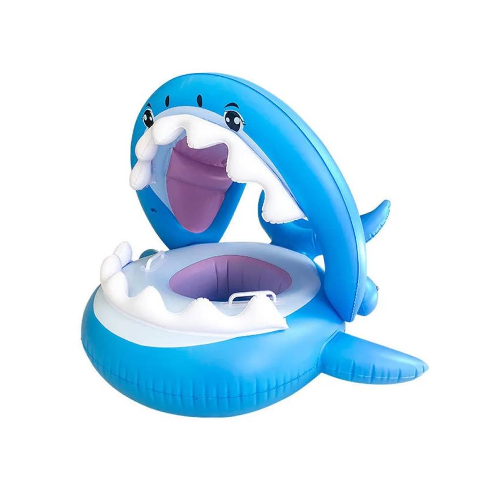 FLOTADOR CON ASIENTO Y SOMBRA DE TIBURON