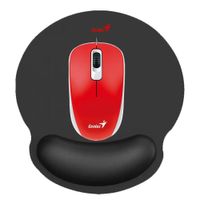 KIT GENIUS MOUSE DX-110 ROJO Y PAD MOUSE G-WMP 100 CON DESCANSADOR