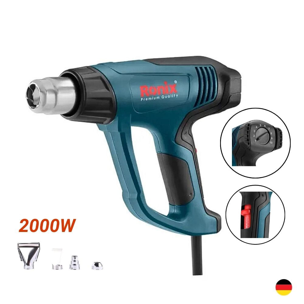 Pistola de Calor Profesional 2000W RONIX 1106 206081503831106 Pistola de Calor Profesional 2000W RONIX 1106 206081503831106