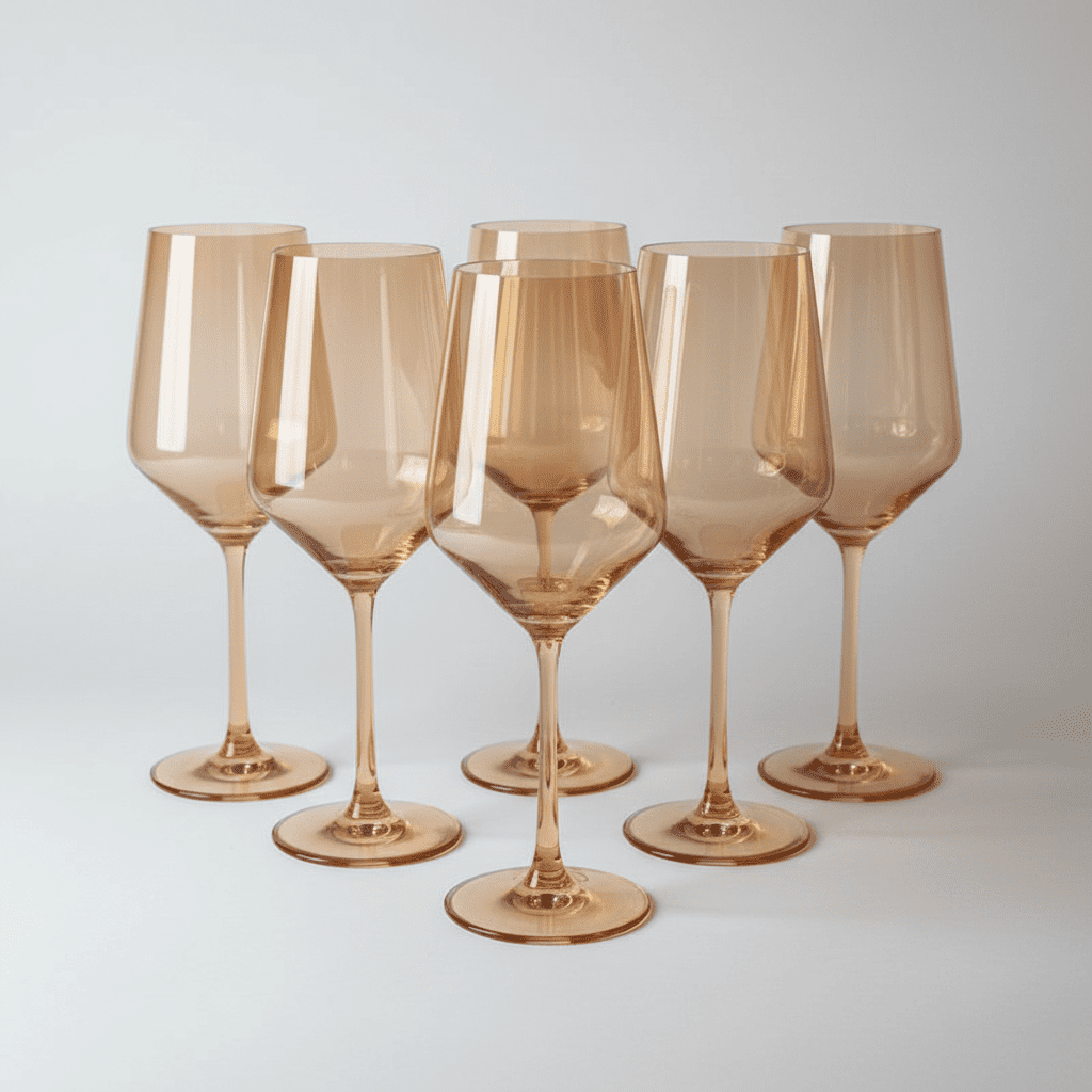 Copa de Vino Coral Translúcida  Diseño Elegante y Moderno