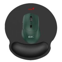 KIT GENIUS MOUSE M8100 VERDE Y PAD MOUSE G-WMP 100 CON DESCANSADOR