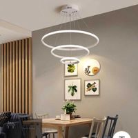 Lámpara 3 luces moderna con anillos irregular  LED  blanco