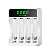 Cargador Inteligente de Pilas AA y AAA Ni-MH con Pantalla LCD 4 puestos