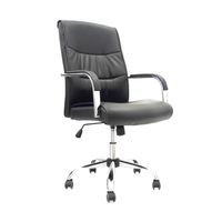 Silla Ergonómica Yorki Cuero Negro Ofideas