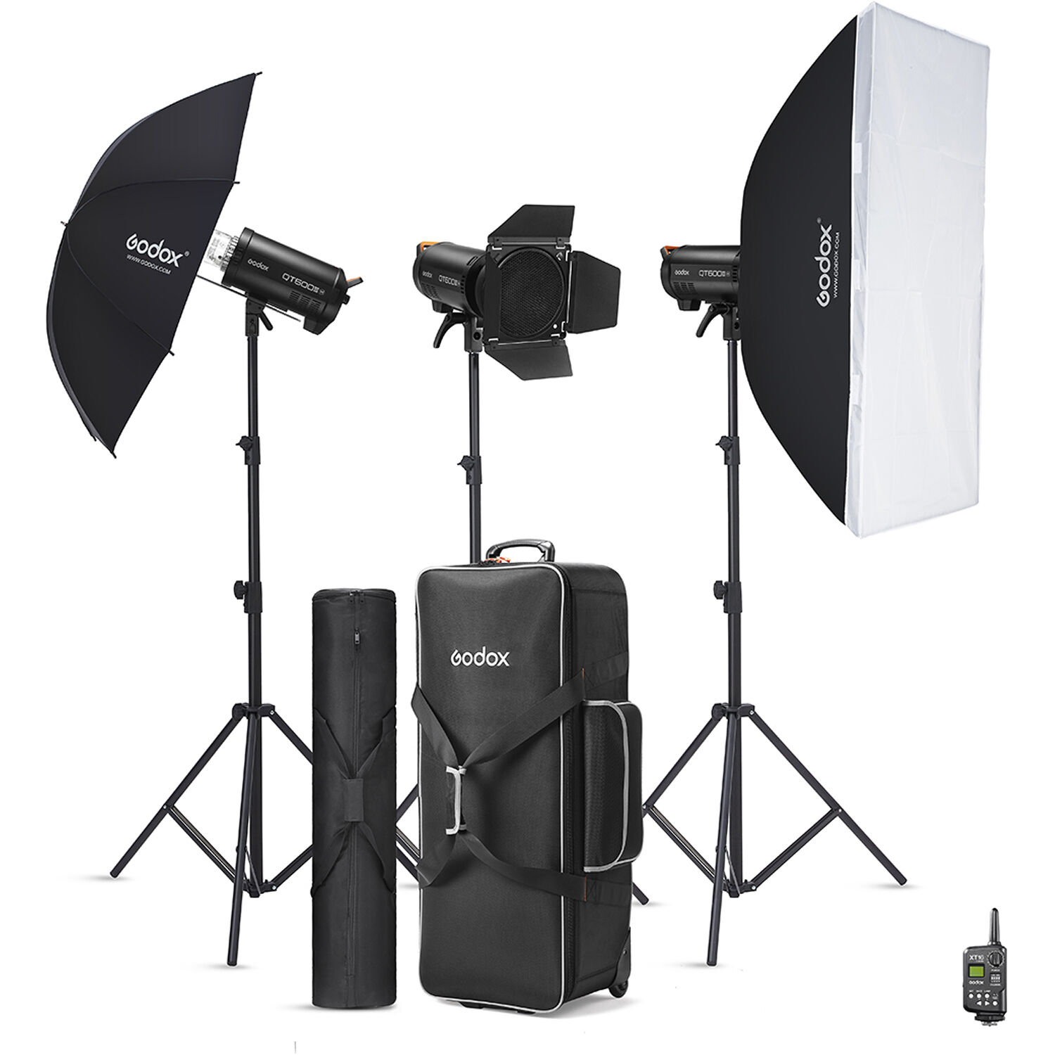 Kit de 3 Flashes Monolight Godox Qt600Iiim para Estudio.