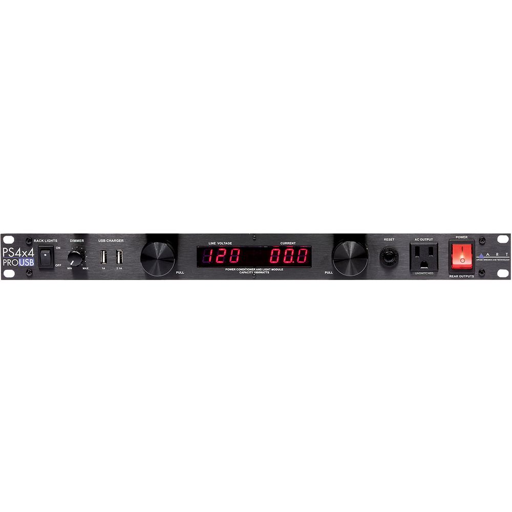 Estación de Energía Montada en Rack Art Ps4X4 Pro Usb con Medidor Dual Led Estación de Energía Montada en Rack Art Ps4X4 Pro Usb con Medidor Dual Led