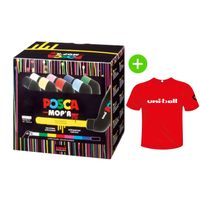 POSCA Pack PCM-22 MOPR 8C Básico Estuche X8 y Polo de Regalo