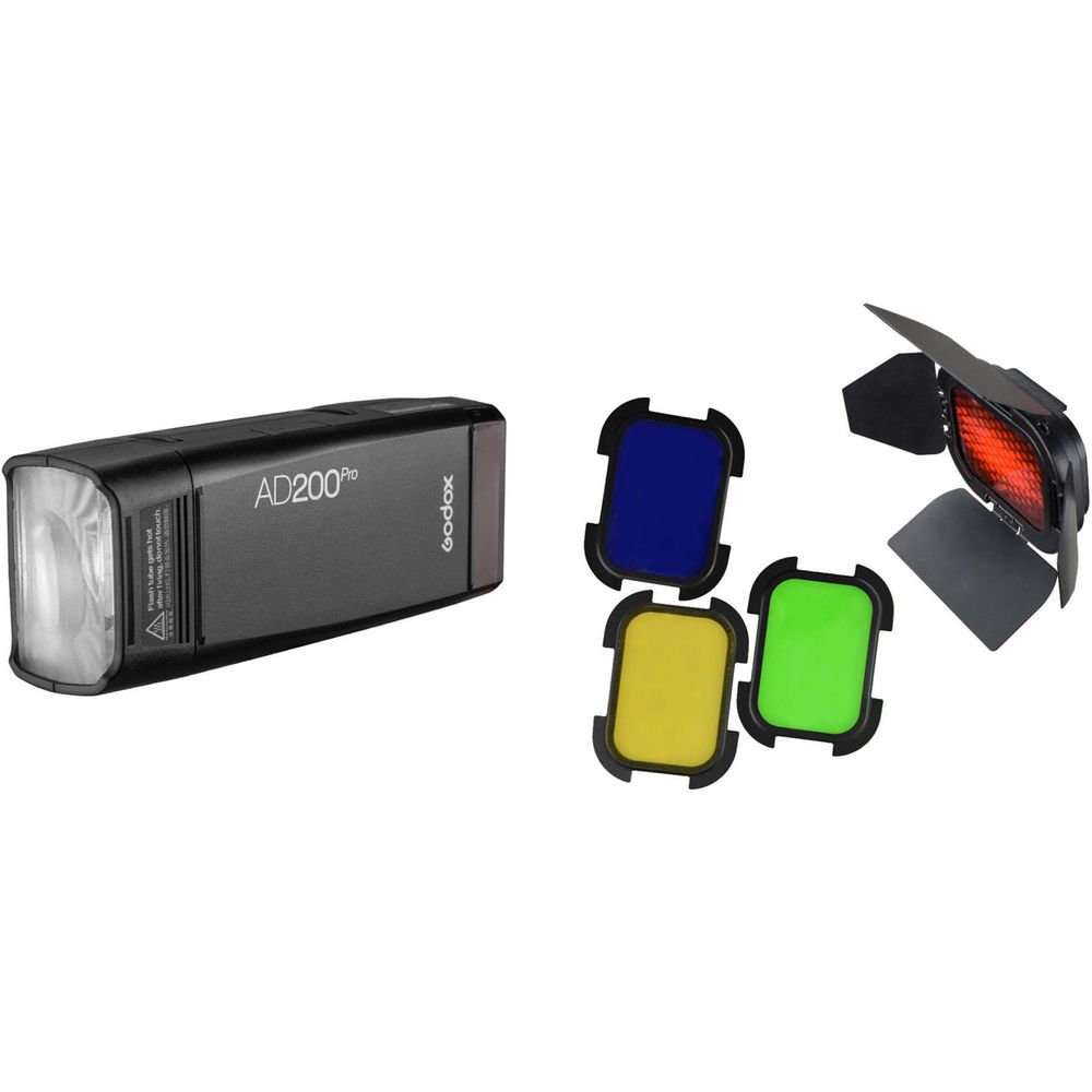 Kit de Flash de Bolsillo Godox Ad200Pro con Puertas de Granero Kit de Flash de Bolsillo Godox Ad200Pro con Puertas de Granero