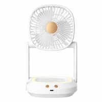 Ventilador Portátil de Escritorio Recargable USB Tipo C con Luz LED y 3 Velocidades XHS-03