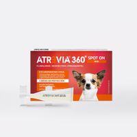 ANTIPULGAS PARA PERROS ATREVIA 360 SPOT ON MINI 2.25 a 4.5 KG X 1 PIPETA