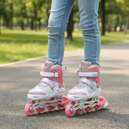 Patines lineales ajustables Coral tallas S 31-34 Patines lineales ajustables Coral tallas S 31-34