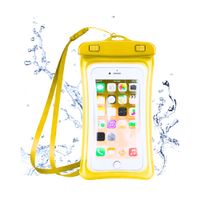Funda Acuática con Flotador para Celular  Hermético Amarillo
