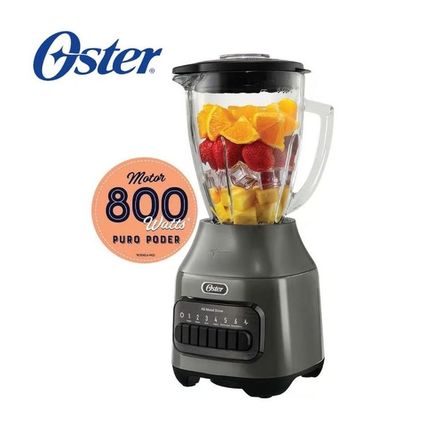 Licuadora Oster con vaso de vidrio 6 velocidades y pulso BLSTPEG-GPB