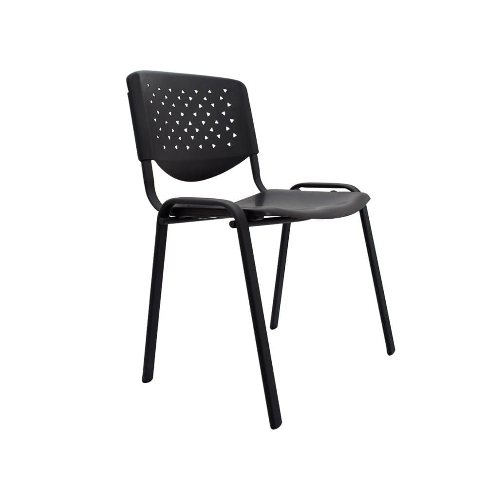 Silla Fija De Visita Prisma Negro Tubo Negro Ofideas