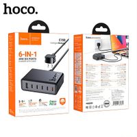 Hoco C150 Cargador Celular Laptop 6 En 1 45w Usb A Usb C