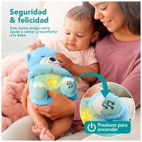 PELUCHE NUTRIA HIPOALERGÉNICO LUZ MUSICAL RESPIRACIÓN CELESTE