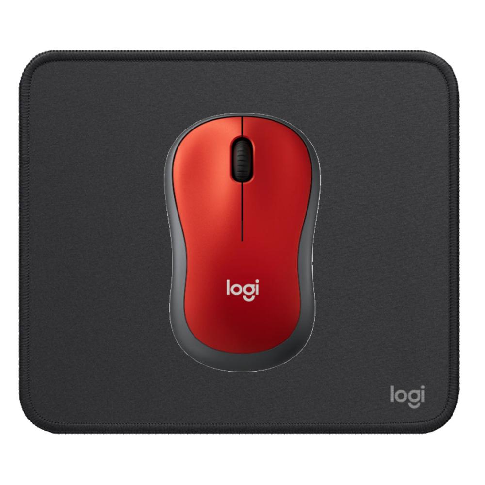 KIT LOGITECH MOUSE M185 ROJOY PAD MOUSE NEGRO