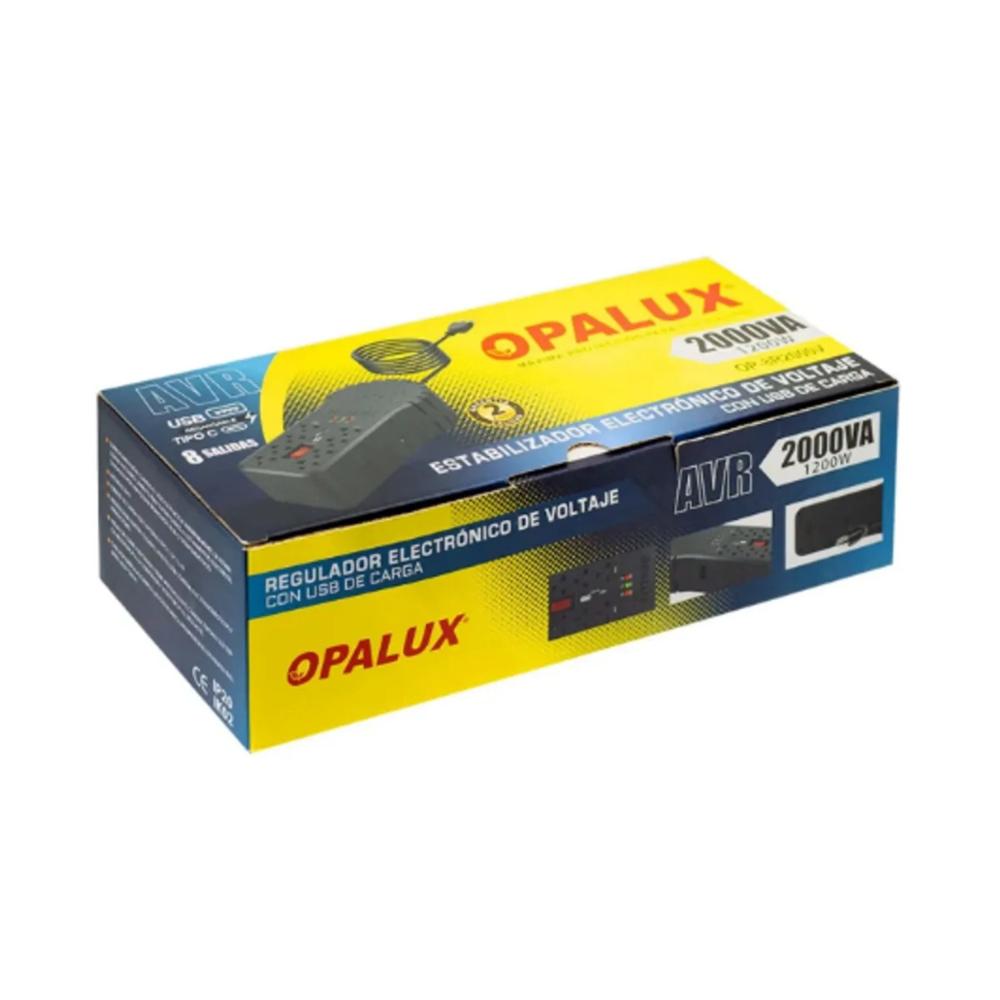 Estabilizador Sólido Opalux 2000VA - Serie Pro-Guard