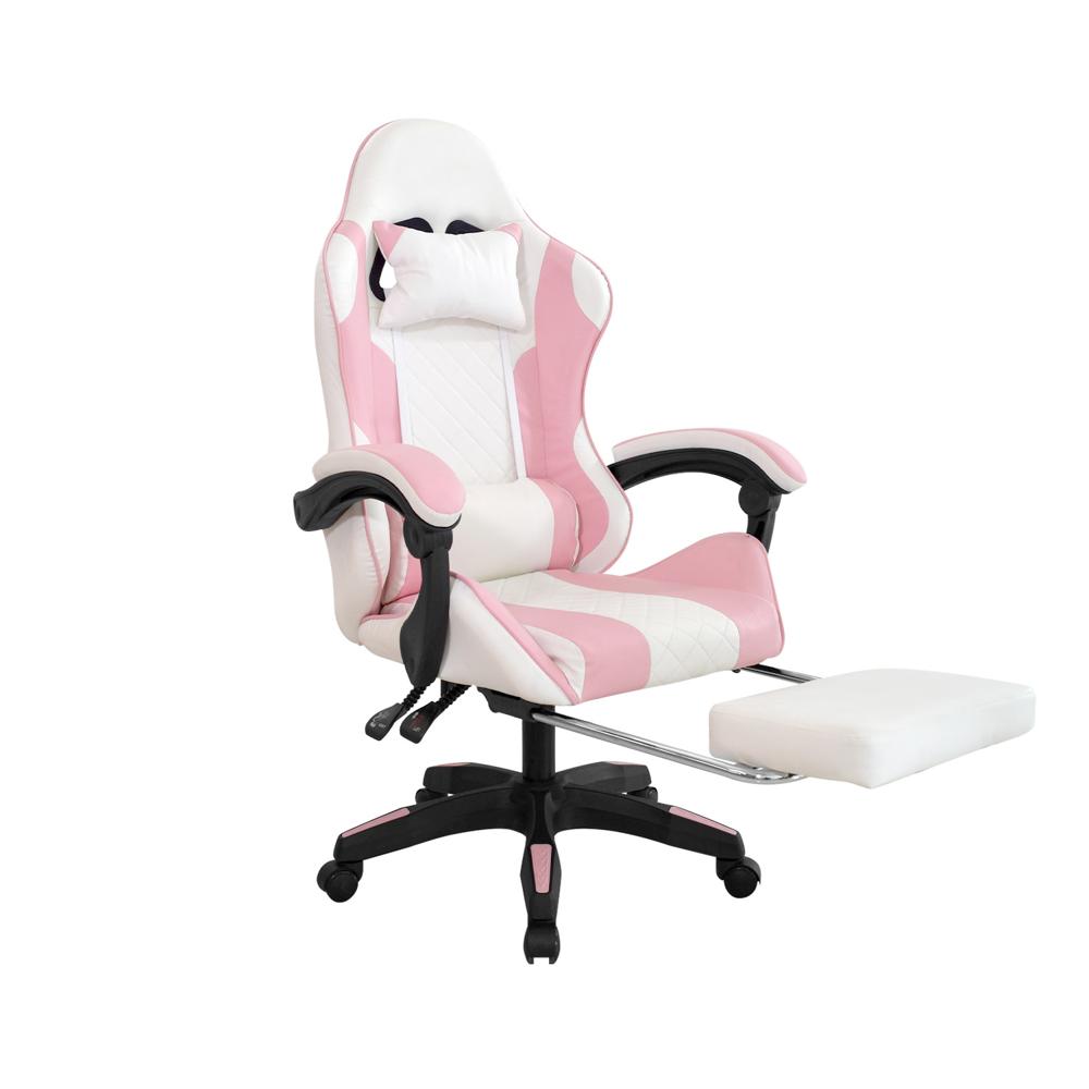 Silla Gamer Byd Reposapies Negro y Rosa Ofideas