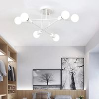 Lámpara de techo getafe blanco 6 sockets