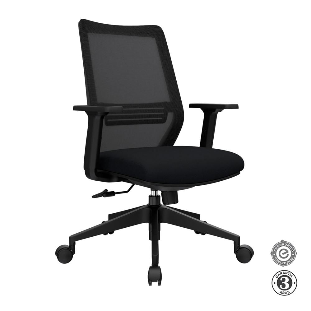 Silla Ergonómica Musk Gerente Nylon Negro Althea Confort