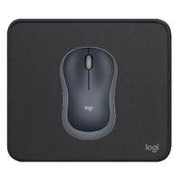 MOUSE M185 GRIS Y PADMOUSE  NEGRO