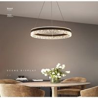 Lámpara de techo led aro 3 luces negro