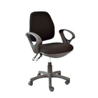 Silla Ergonómica Reclinable Lee Nylon Negro Brazos Fijos Ofideas