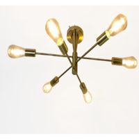 Lámpara de techo paris dorado 6 sockets
