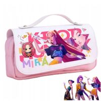 CARTUCHERA K-POP DOBLE CIERRE ROSADO -MIRA