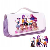 CARTUCHERA K-POP DOBLE CIERRE MORADO - K-POP