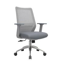 Silla Ergonómica Musk Gerente Aluminio Gris  Ofideas