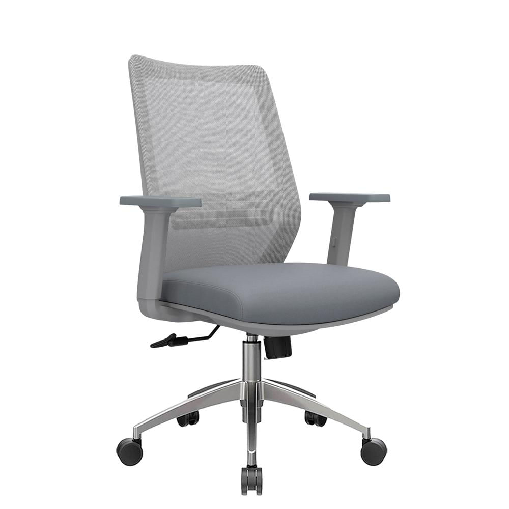 Silla Ergonómica Musk Gerente Aluminio Gris  Ofideas