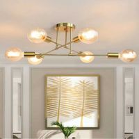 Lámpara de techo getafe dorado 6 sockets incluye kit de limpieza